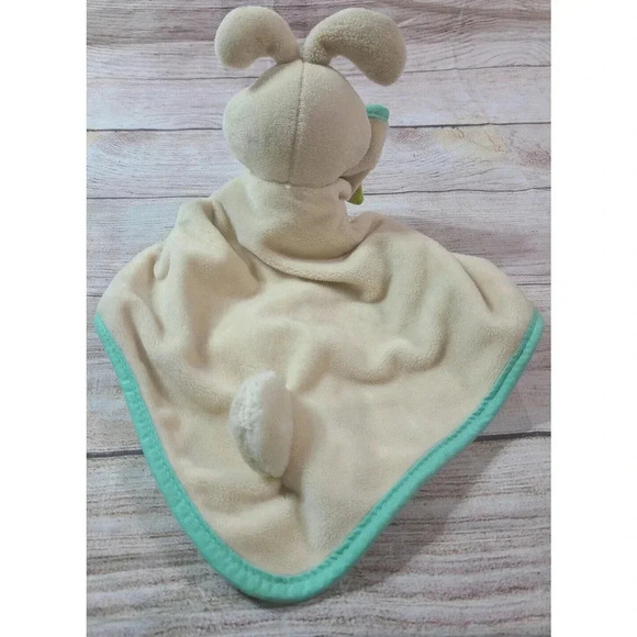 B Cuddly Plush Bunny Rabbit Security Blanket Lovey Toy Crinkle Leaf - Picture 3 of 4